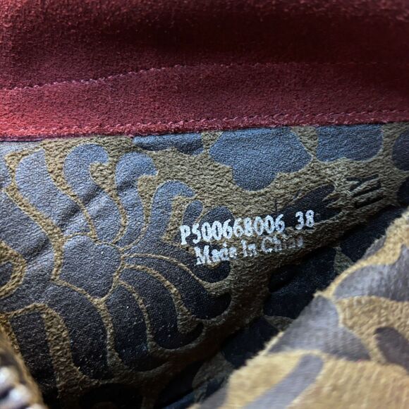 Fly London Yex Leather Suede Fold‎ Over Wedge Boots Booties US Size 7.5 - Picture 10 of 12